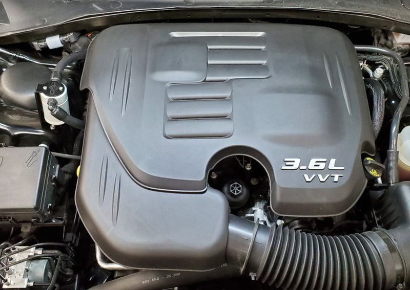 J&L 11-22 3.6L V6 Dodge Charger/Challenger/Chrysler 300C Oil Separator 3.0 - Clear Anodized-thumbmail-2