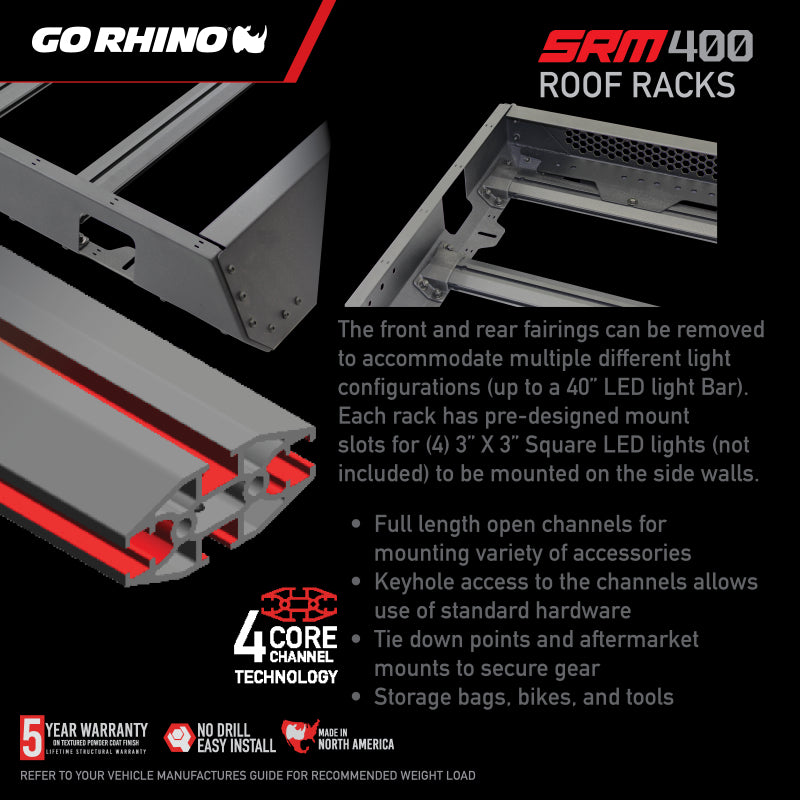 Go Rhino SRM 400 Roof Rack - 68in-thumbmail-12