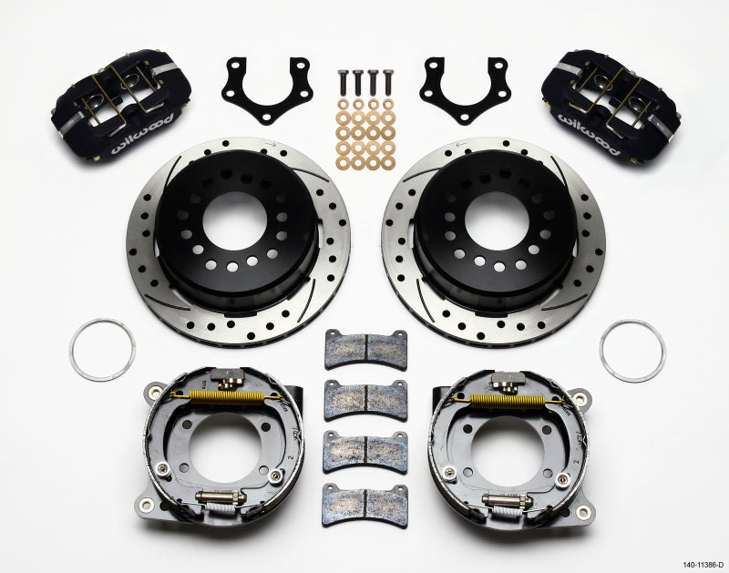 Wilwood Dynapro Low-Profile 11.00in P-Brake Kit Drilled Mopar/Dana 2.50in Off w/Snap Ring Brng-thumbmail-1