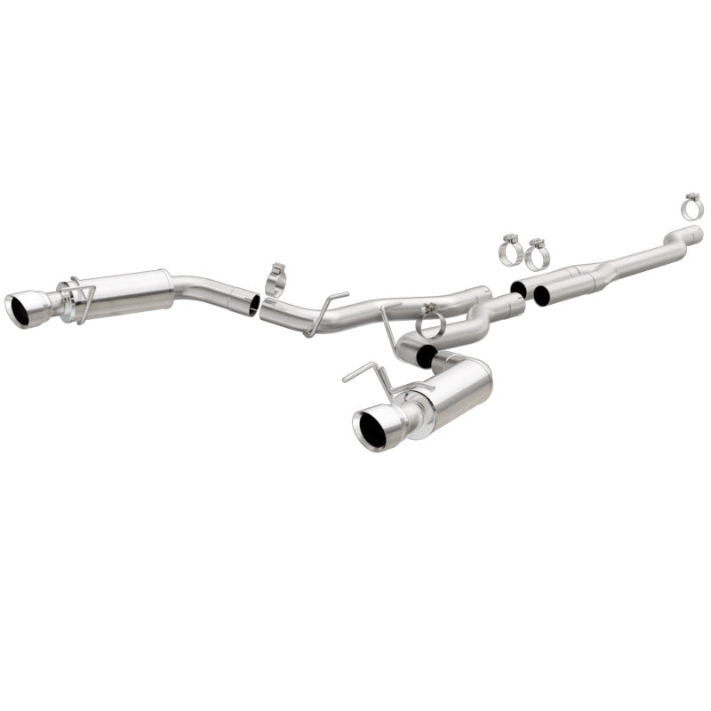 MagnaFlow Cat Back, SS, 2.5in, Competition, Dual Split Polish 4.5in Tips 2015 Ford Mustang Ecoboost-thumbmail-2