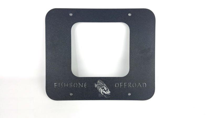Fishbone Offroad 97-06 Jeep Wrangler TJ Tailgate Plate - Black Textured Powercoat Aluminum-thumbmail-1