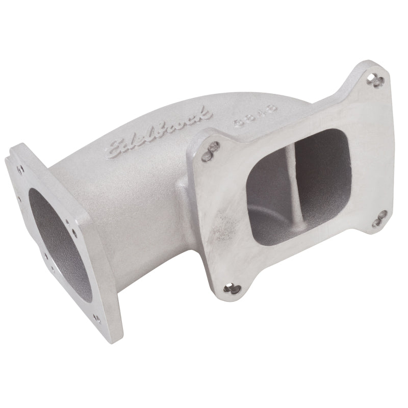 Edelbrock Low Profile Intake Elbow 90mm Throttle Body to Square-Bore Flange As-Cast Finish-thumbmail-9