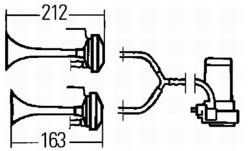Hella Horn Kit Air 2-Trumpet 24V-thumbmail-2
