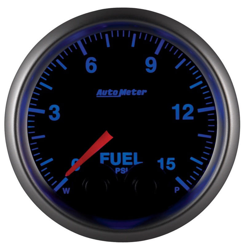 AutoMeter Gauge Fuel Press 2-1/16in. 15PSI Stepper Motor W/Peak & Warn Elite-thumbmail-5