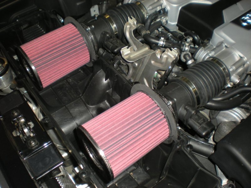 BMC 09-12 Audi R8 5.2L V10 Quattro / R-Tronic Cylindrical Carbon Racing Filter Induction System Kit-thumbmail-2
