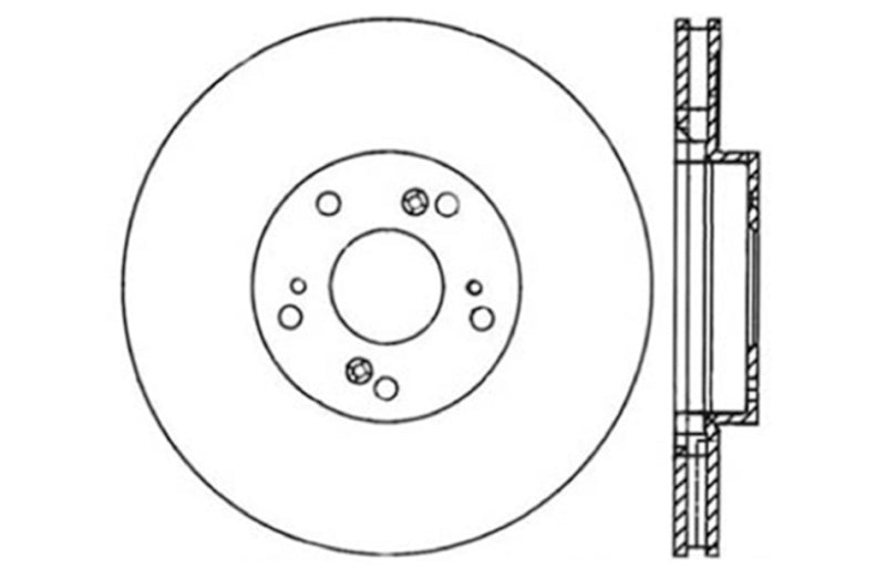 StopTech 02-06 Acura RSX Type S / 06-09 Honda Civic Si Slotted & Drilled Left Front Rotor-thumbmail-10