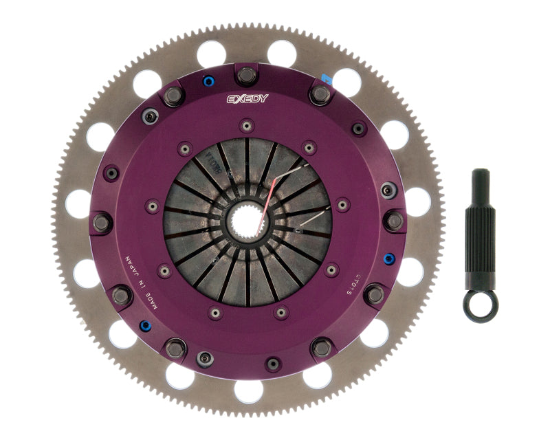 Exedy 1996-2016 Ford Mustang V8 Hyper Twin Cerametallic Clutch Sprung Center Disc Push Type 8-Bolt-thumbmail-2