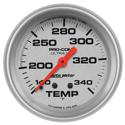 Autometer Ultra-Lite 2-5/8in Mechanical 140-340 Degree F Temperature Gauge