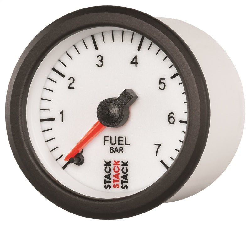Autometer Stack 52mm 0-7 Bar M10 Male Pro Stepper Motor Fuel Pressure Gauge - White-thumbmail-3