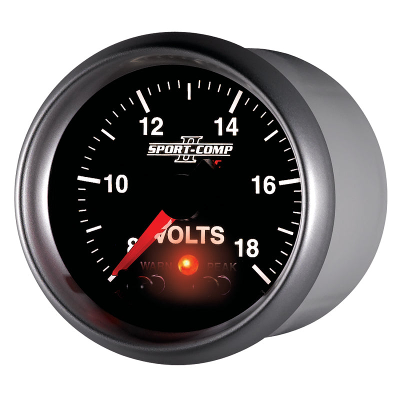 Autometer Sport-Comp II 2-1/16in Digital Voltometer Gauge - 18V-thumbmail-3