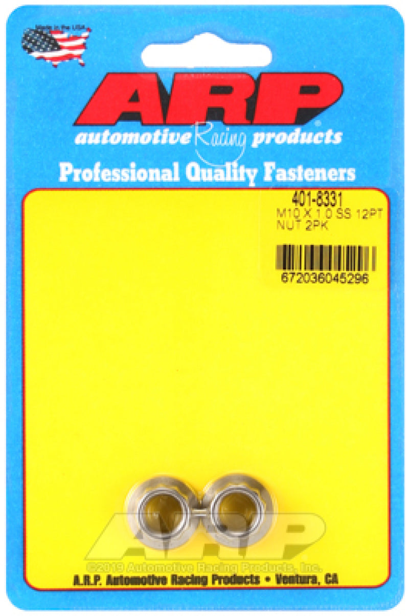 ARP M10 x 1.0 SS 12pt Nut Kit (2/pkg)-thumbmail-1