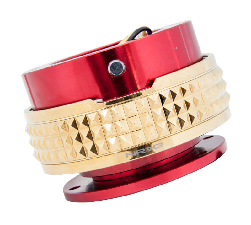 NRG Quick Release Kit - Pyramid Edition - Red Body / Chrome Gold Pyramid Ring-thumbmail-2