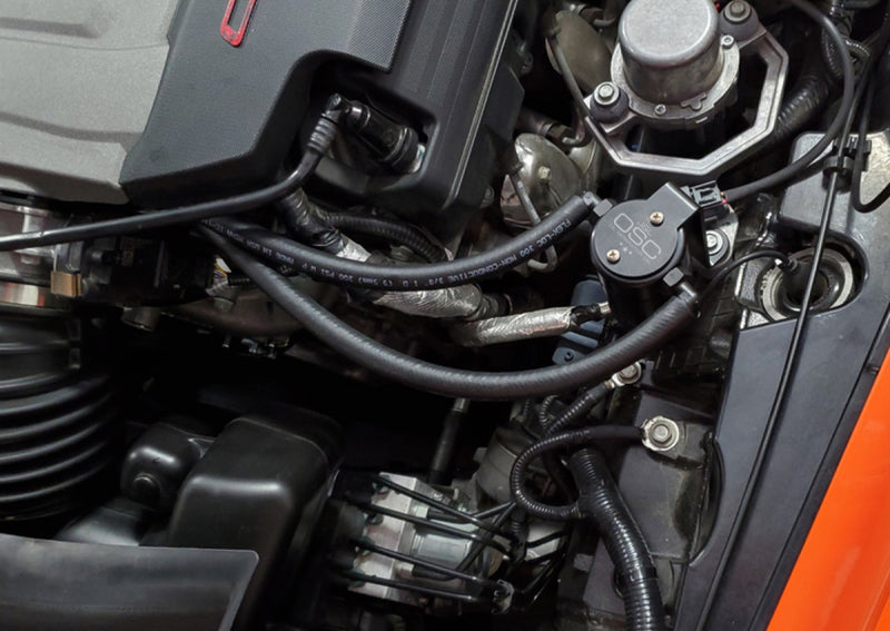 J&L 14-19 Chevrolet Corvette LT1 6.2L Driver Side Oil Separator 3.0 - Black Anodized-thumbmail-2