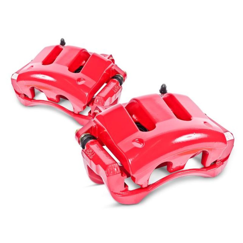 Power Stop 01-05 BMW 320i Front Red Calipers w/Brackets - Pair-thumbmail-2