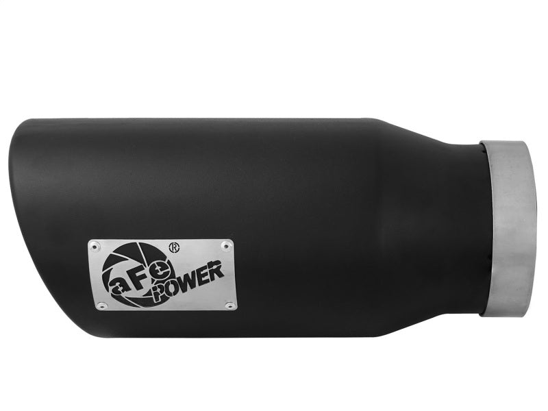 aFe POWER MACH Force-Xp 5in 304 Stainless Steel Exhaust Tip 5In x 7Out x15Lin Bolt-On Right-Blk-thumbmail-3