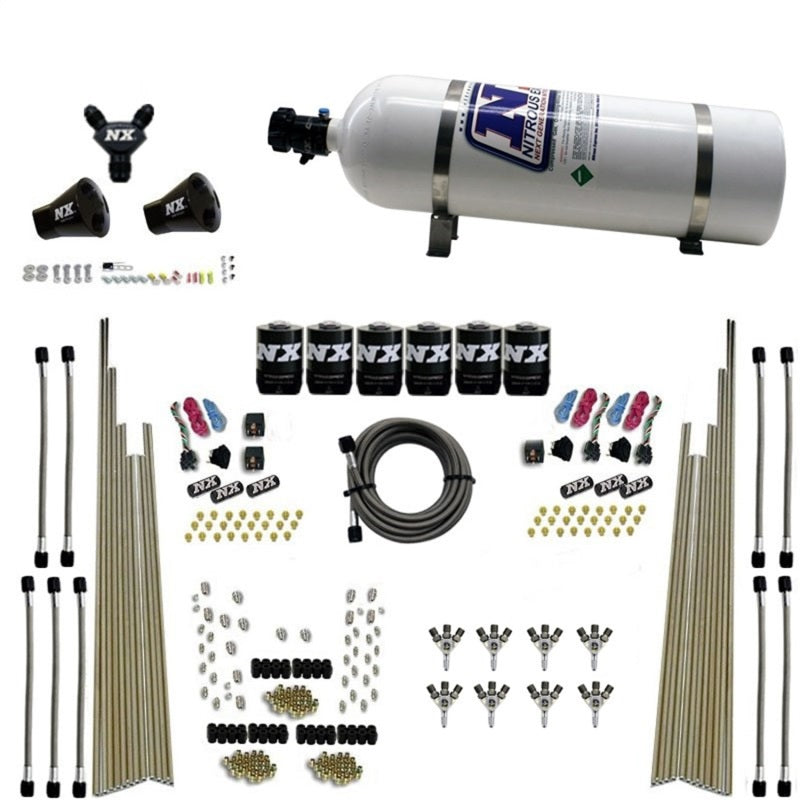 Nitrous Express 8 Cyl Triple-D Dry Direct Port 3 Stage Dry 6 Solenoids Nitrous Kit w/15lb Bottle-thumbmail-2