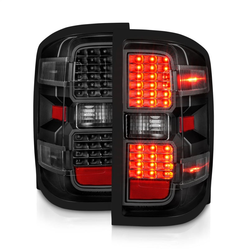 ANZO 15-19 Chevy Silverado 2500HD/3500HD (Factory Halogen Only) LED Tail Lights Black w/Clear Lens-thumbmail-3