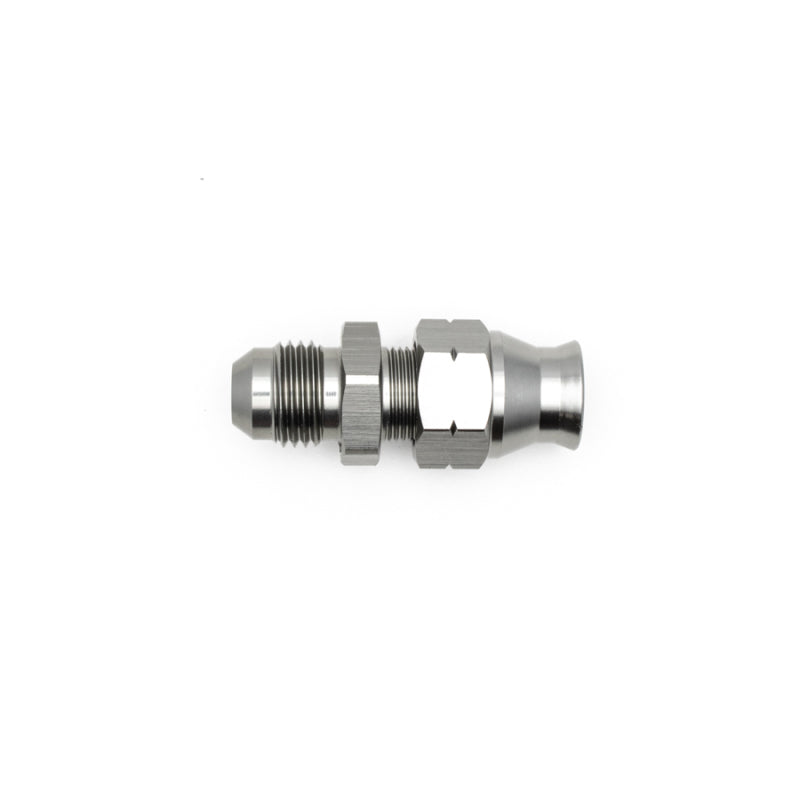 DeatschWerks 6AN Male Flare to 5/16in Hardline Compression Adapter - Anodized Matte Black-thumbmail-1