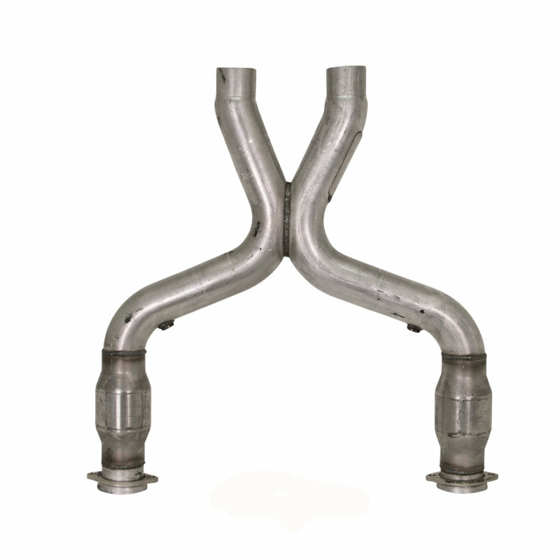 BBK 11-14 Mustang 5.0 Short Mid X Pipe With Catalytic Converters 3.0 For BBK Long Tube Headers-thumbmail-2