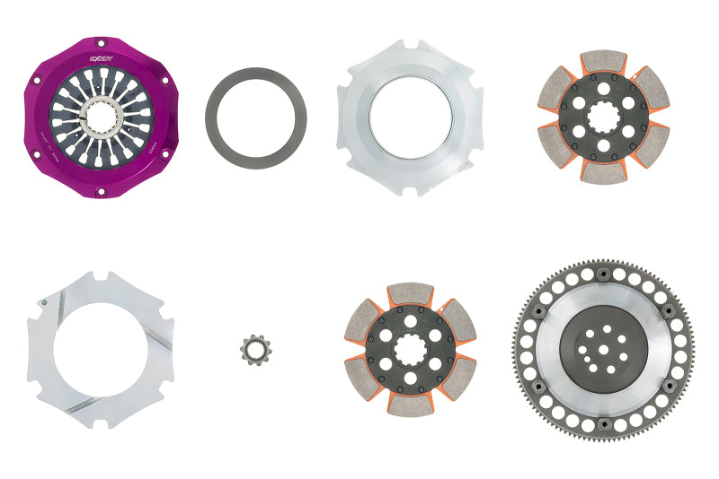Exedy 1996-1996 Mitsubishi Lancer Evolution IV L4 Hyper Compe-R Twin Cerametallic Clutch Rigid Disc-thumbmail-2