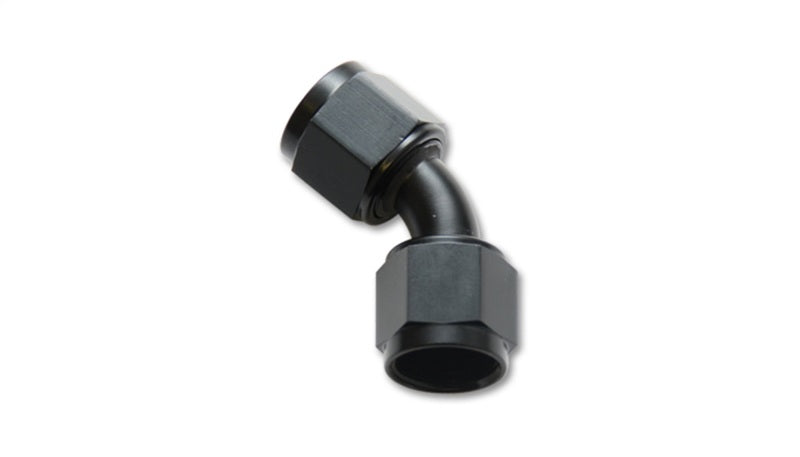 Vibrant -4AN X -4AN Female Flare Swivel 45 Deg Fitting ( AN To AN ) -Anodized Black Only-thumbmail-1