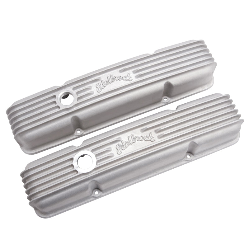 Edelbrock Valve Cover Classic Series Chevrolet 1959-1986 262-400 CI V8 w/ Oil Fill Hole Satin-thumbmail-12