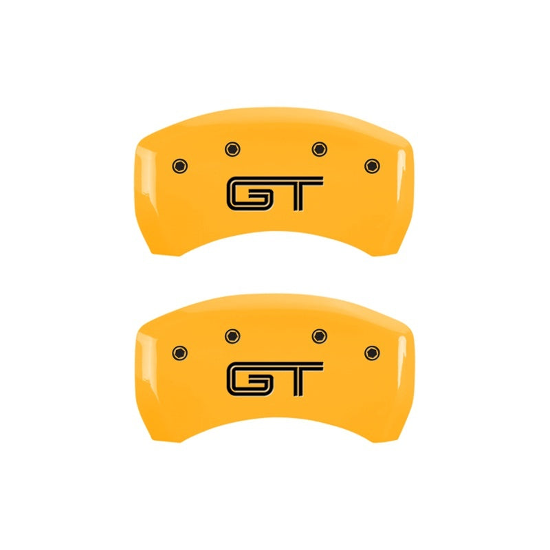 MGP Rear set 2 Caliper Covers Engraved Rear GT Yellow finish black ch-thumbmail-2