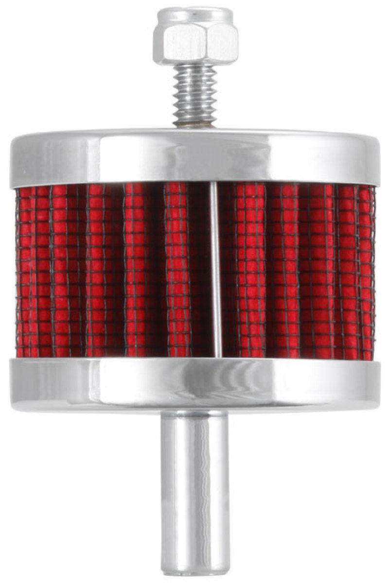 K&N Steel Base Crankcase Vent Filter 3/8in OD Tube  2in OD 1-1/2in Height-thumbmail-3