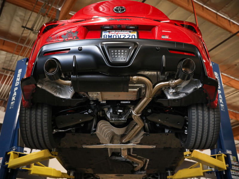 aFe POWER Takeda 2020 Toyota Supra L6-3.0L (t) 3in-2.5in 304 SS CB Exhaust Carbon Tips-thumbmail-1
