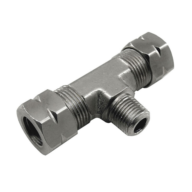 Nitrous Express 3/8 Compression x 1/8 Male NPT Branch T-thumbmail-2