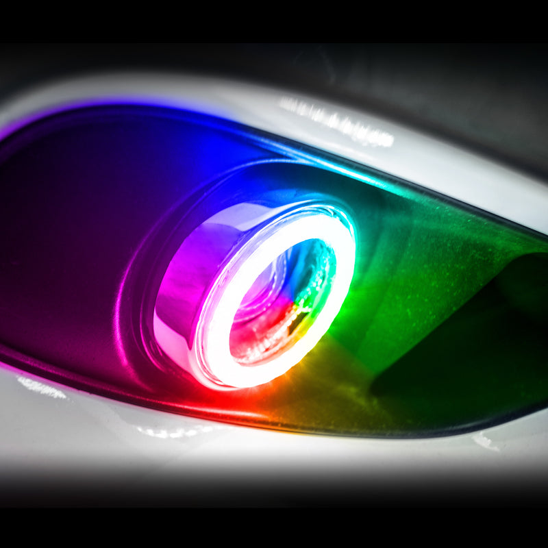 Oracle 15-21 Dodge Challenger Waterproof LED Fog Light Halo Kit - ColorSHIFT-thumbmail-3