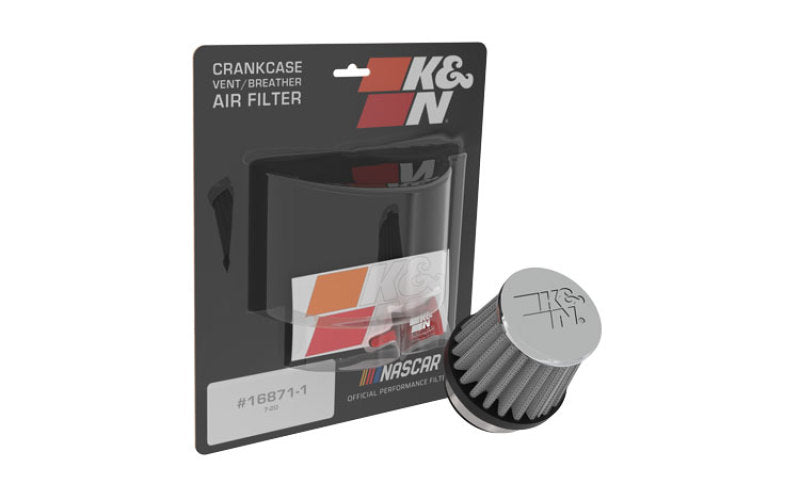K&N Universal Chrome Filter 1 3/8 inch FLG / 2 1/2 inch Base / 2 inch Top / 2 1/4 inch Height-thumbmail-13