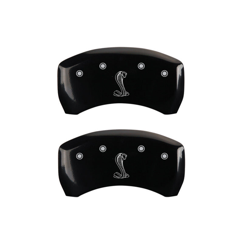 MGP 4 Caliper Covers Engraved Front Cobra Engraved Rear Snake Black finish silver ch-thumbmail-4