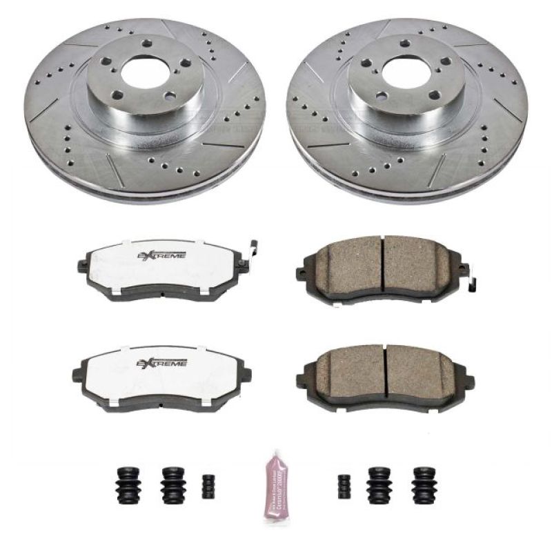 Power Stop 04-06 Subaru Baja Front Z26 Street Warrior Brake Kit-thumbmail-1