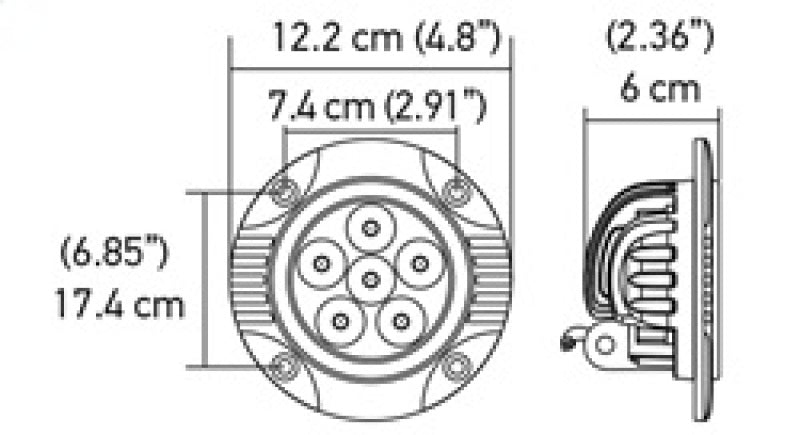 Hella Value Fit 90mm 6 LED Light - FLSH Off Road Spot Light-thumbmail-9