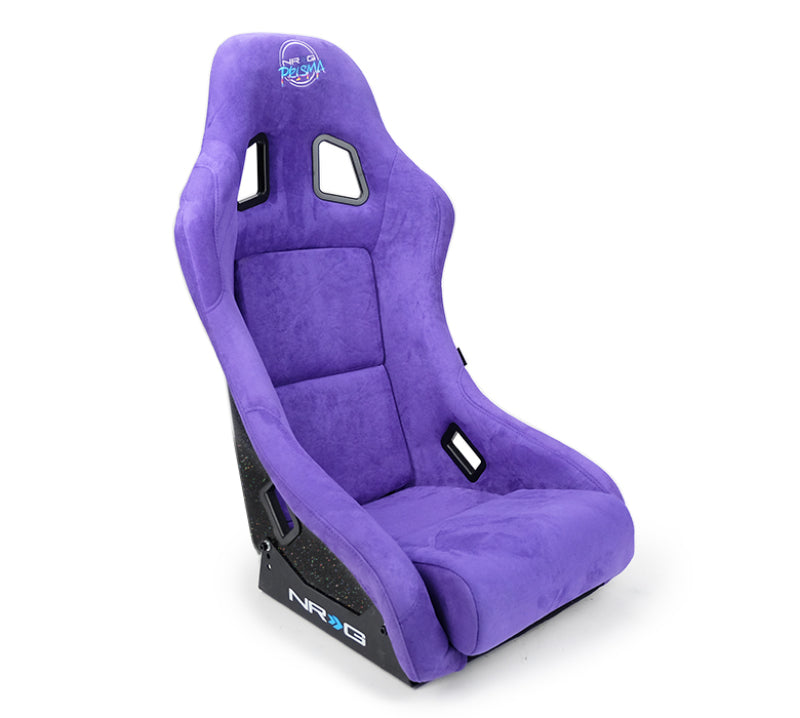 NRG FRP Bucket Seat PRISMA Edition w/ Pearlized Back Purple Alcantara - Medium-thumbmail-4