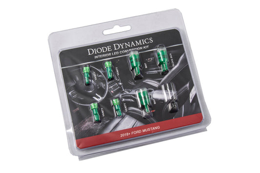Diode Dynamics Mustang Interior LED Light Kit 18-19 Mustang Stage 1 - Green