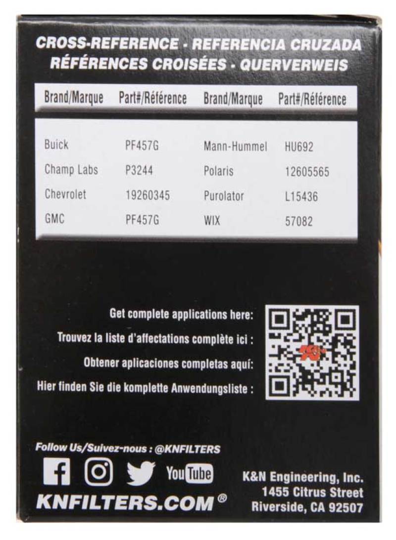 K&N Saturn/Chevrolet/Saab/Pontiac/Vauxhall Cartridge Oil Filter-thumbmail-6