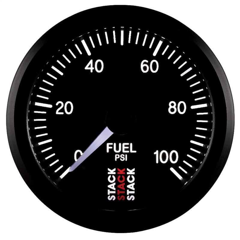 Autometer Stack 52mm 0-100 PSI 1/8in NPTF Male Pro Stepper Motor Fuel Pressure Gauge - Black-thumbmail-3