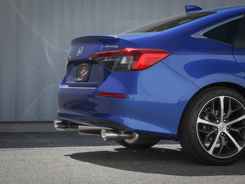 aFe POWER Takeda 2022 Honda Civic Stainless Steel Cat-Back Exhaust System w/ Polished Tip-thumbmail-2