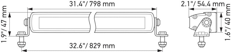 Hella Universal Black Magic 32in Thin Light Bar - Driving Beam-thumbmail-13