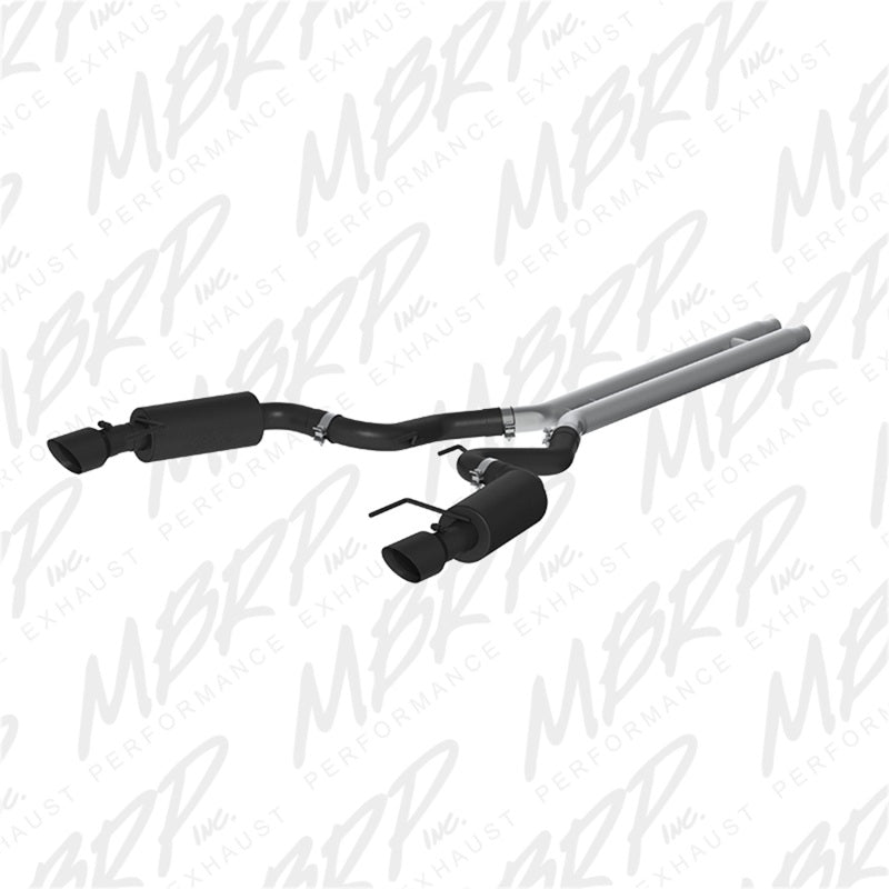 MBRP 15 Ford Mustang GT 5.0 Convertible Black 3in Cat Back Dual Split Rear Exit (Street Version)-thumbmail-2