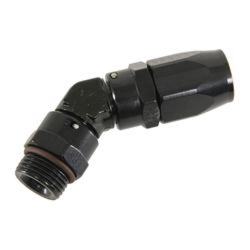 Fragola -6AN x 45 Degree x 7/16-20 (4) Hose End - Black-thumbmail-1
