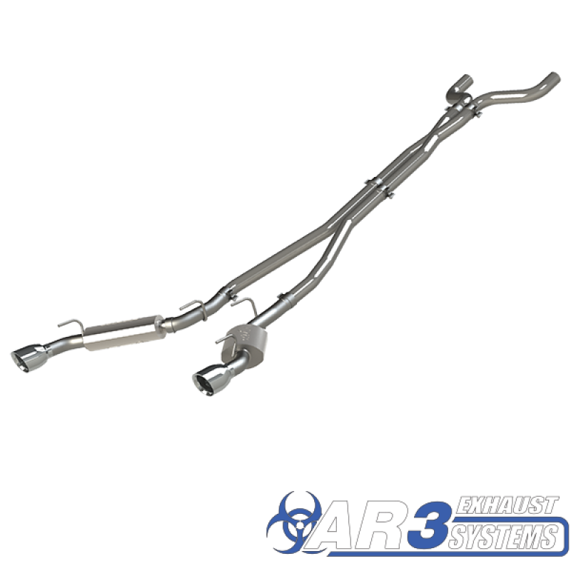 QTP 14-15 Chevrolet Camaro SS 6.2L 304SS AR3 Cat-Back Exhaust w/4.5in Tips-thumbmail-2