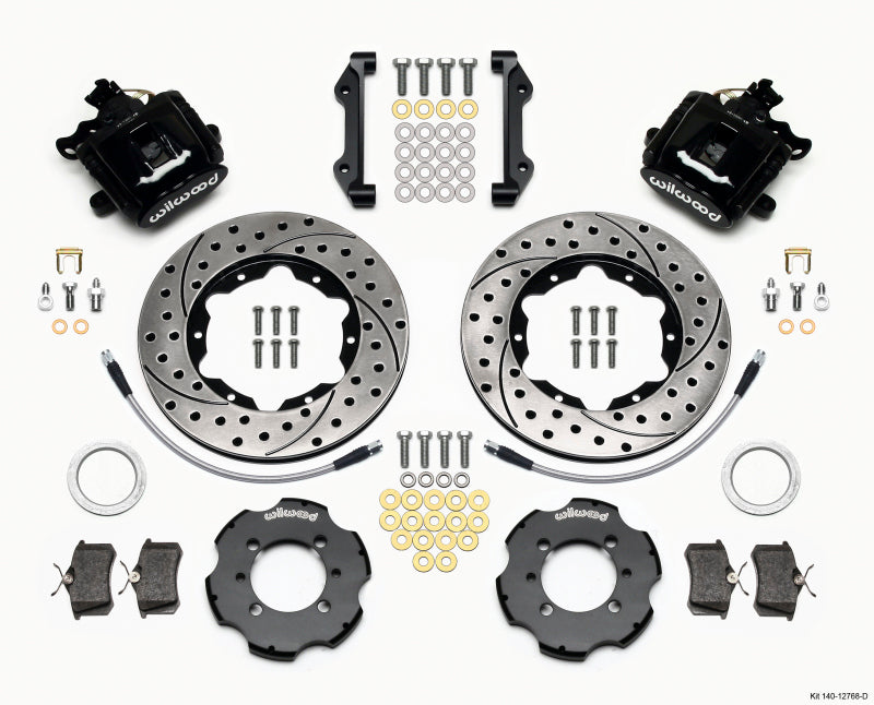 Wilwood Combination Parking Brake Rear Kit 11.00in Drilled 2012 Fiat 500 w/ Lines-thumbmail-1