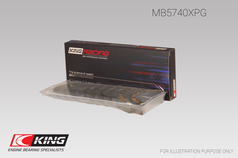 King Subaru EJ20/EJ22/EJ25 Housing Bore + .005 (Size 0.25) Main Bearing Set-thumbmail-3
