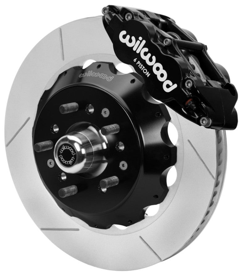 Wilwood 70-81 FBody/75-79 A&XBody FNSL6R Frt BBK 14in Rtr Blk Calipers Use w/ Pro Drop Spindle-thumbmail-1