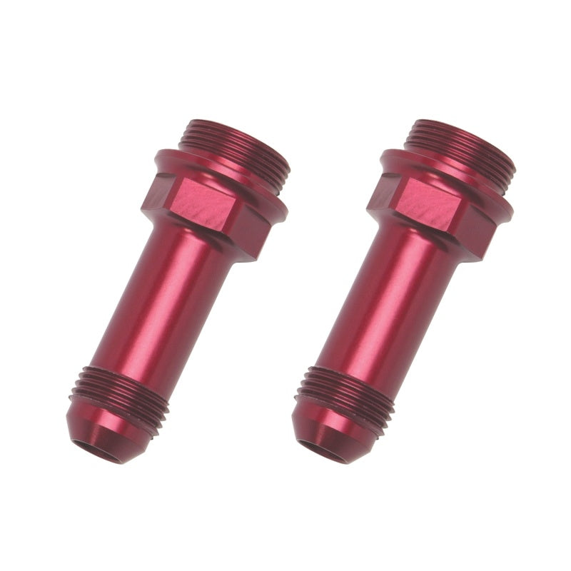 Russell Performance 7/8in -20 x -8 AN Male Flare Extended (2 pcs.) (Red/Blue)-thumbmail-3