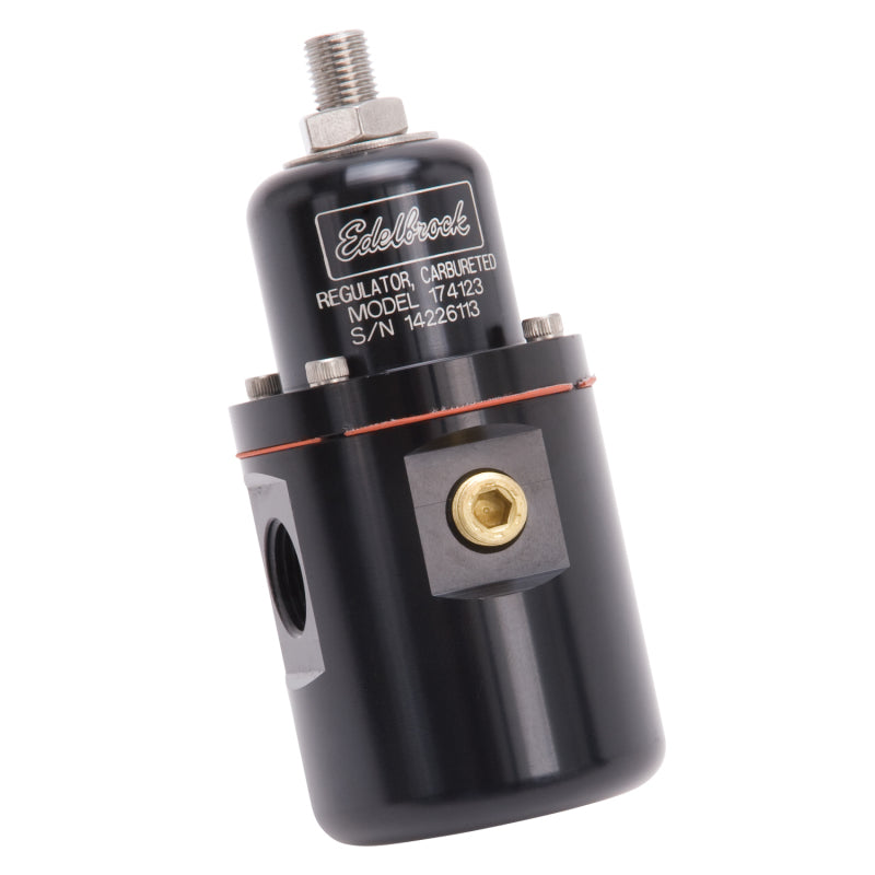 Edelbrock Fuel Pressure Regulator Carbureted 160 GPH 5-10 PSI 3/8In In/Out Returnless Black-thumbmail-13