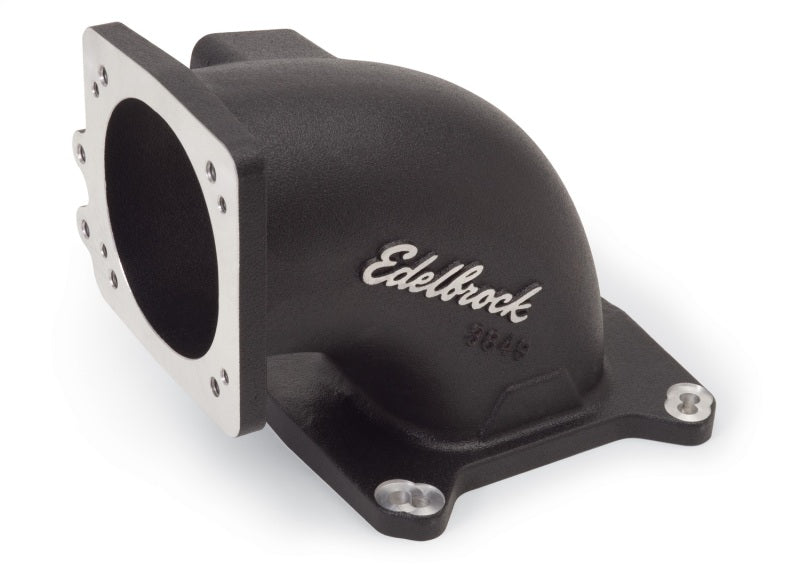 Edelbrock High Flow Intake Elbow 95mm Throttle Body to Square-Bore Flange Black Finish-thumbmail-3